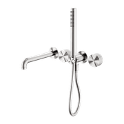 Opal Shower System Separate Plate With Spout 250mm Brushed Nickel gallery detail image
