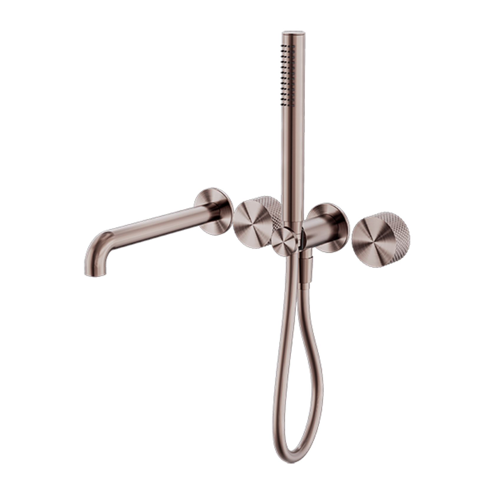 Opal Shower System Separate Plate With Spout 250mm Brushed Bronze gallery detail image