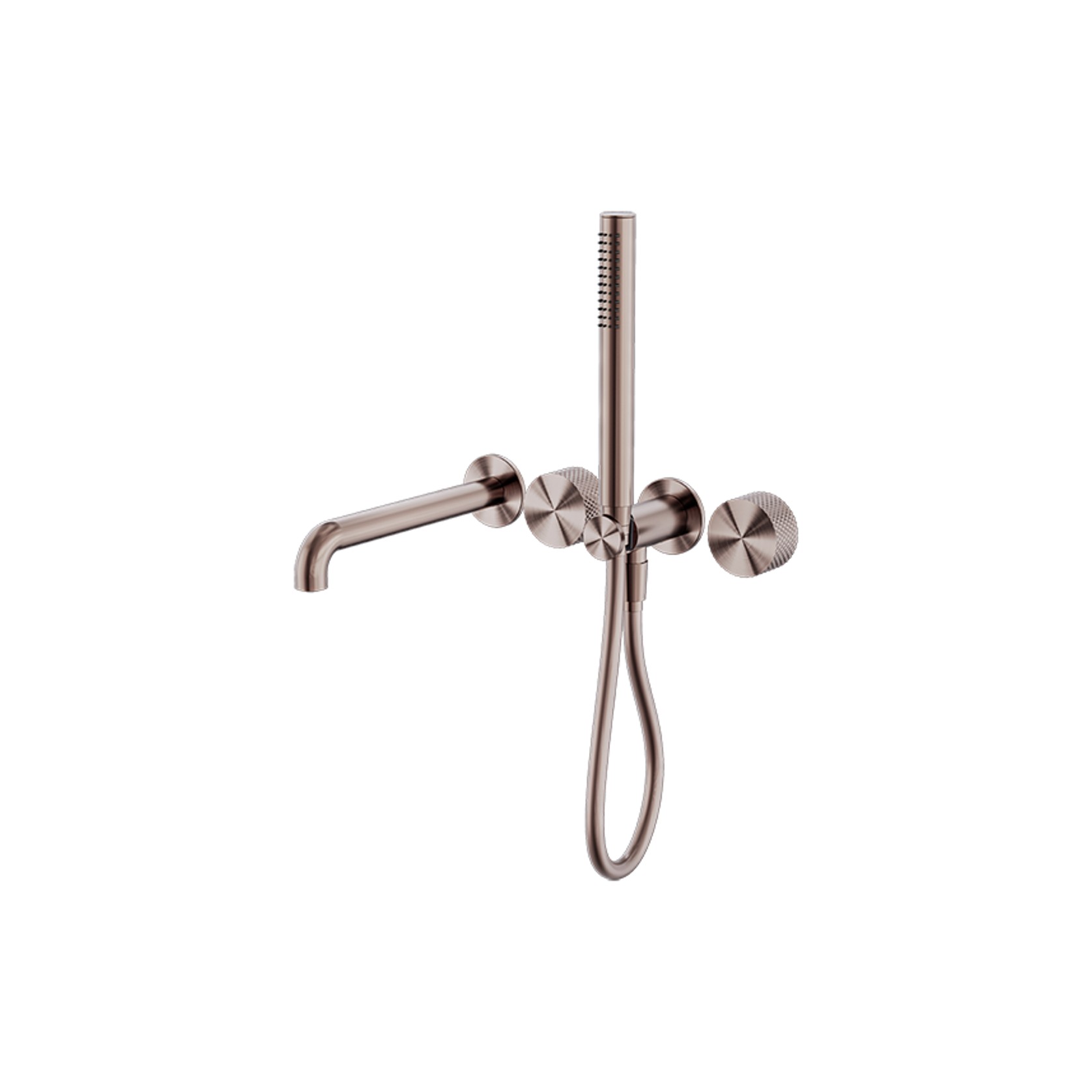 Opal Shower System Separate Plate With Spout 230mm Brushed Bronze gallery detail image