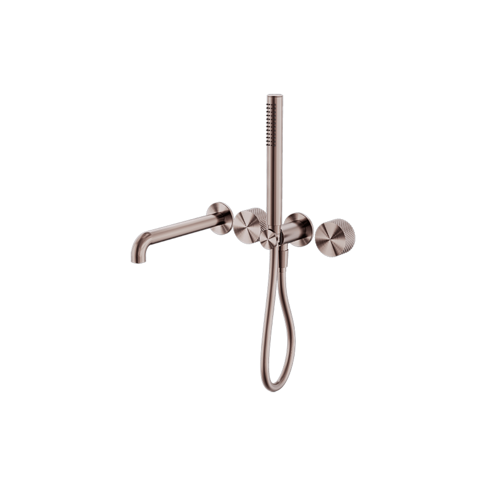Opal Shower System Separate Plate With Spout 230mm Brushed Bronze gallery detail image