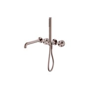 Opal Shower System Separate Plate With Spout 230mm Brushed Bronze gallery detail image