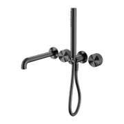 Opal Shower System Separate Plate With Spout 230mm Graphite gallery detail image