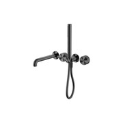 Opal Shower System Separate Plate With Spout 230mm Graphite gallery detail image