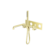 Opal Shower System With Spout 230mm Kit Brushed Gold gallery detail image