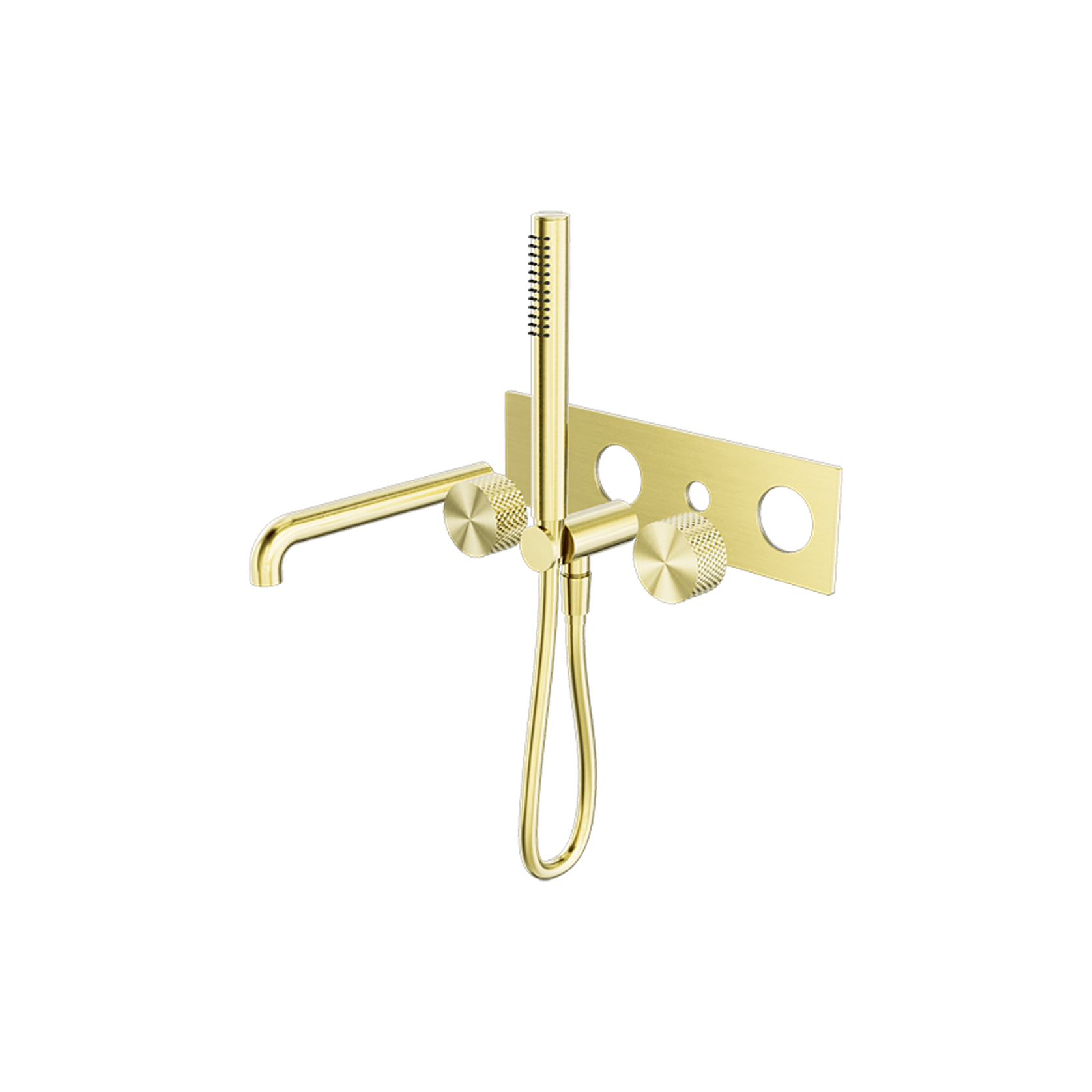 Opal Shower System With Spout 250mm Kit Brushed Gold gallery detail image