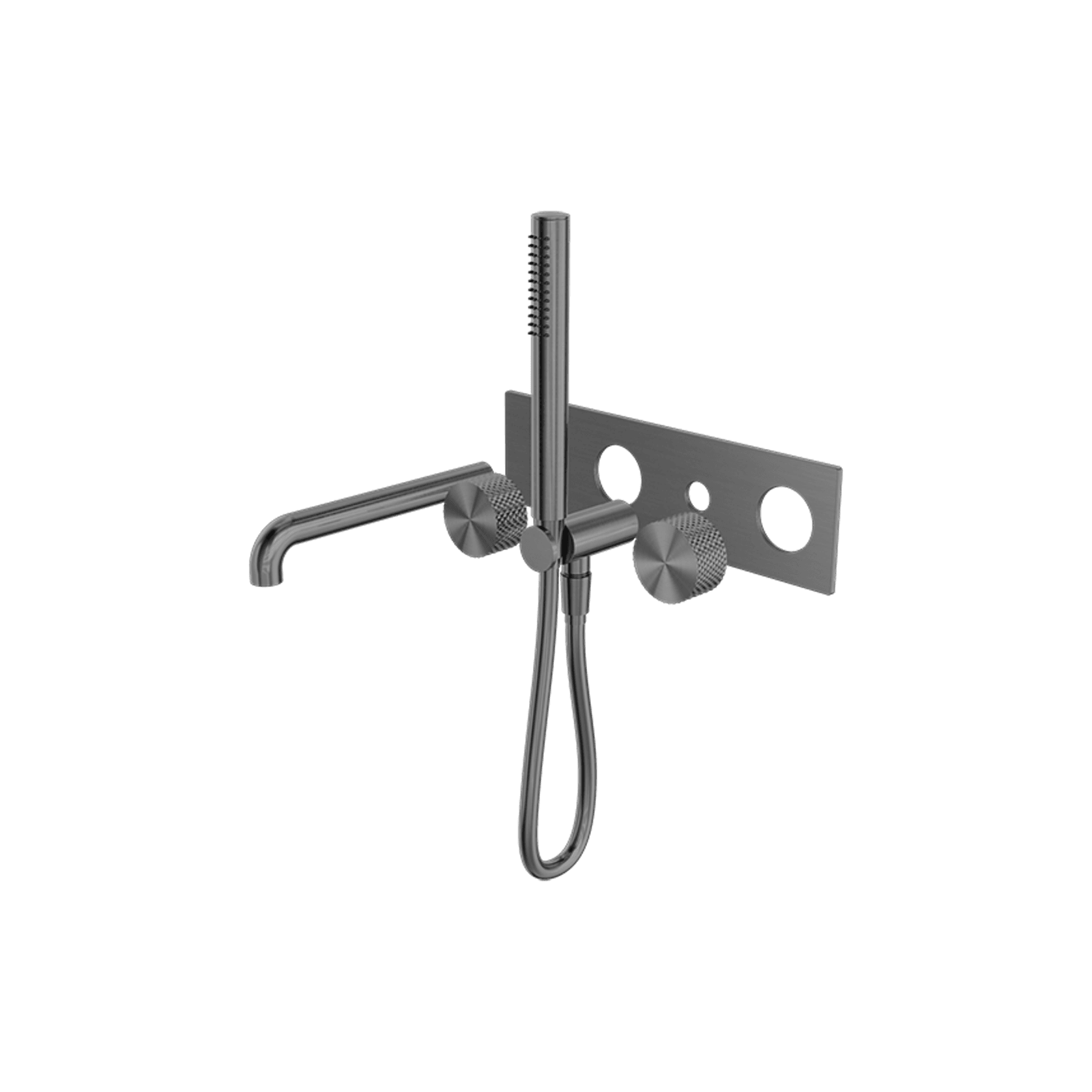 Opal Shower System With Spout 250mm Kit Graphite gallery detail image