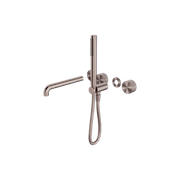 Opal Shower System Separate Plate With Spout 230mm Kit Brushed Bronze gallery detail image