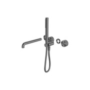 Opal Shower System Separate Plate With Spout 230mm Kit Graphite gallery detail image