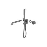 Opal Shower System Separate Plate With Spout 250mm Kit Graphite gallery detail image