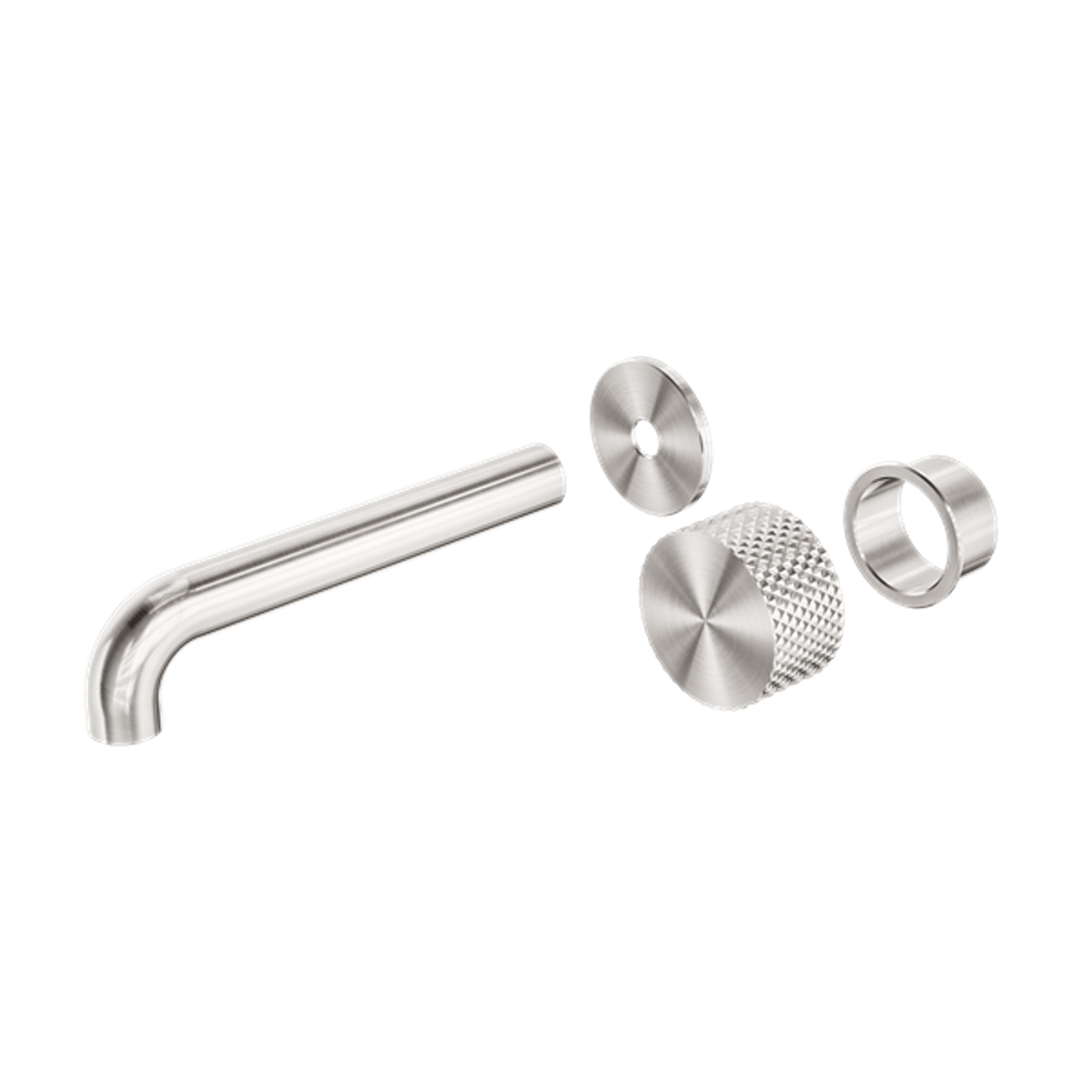 Opal Wall Basin/Bath Set 120mm Kit Brushed Nickel gallery detail image