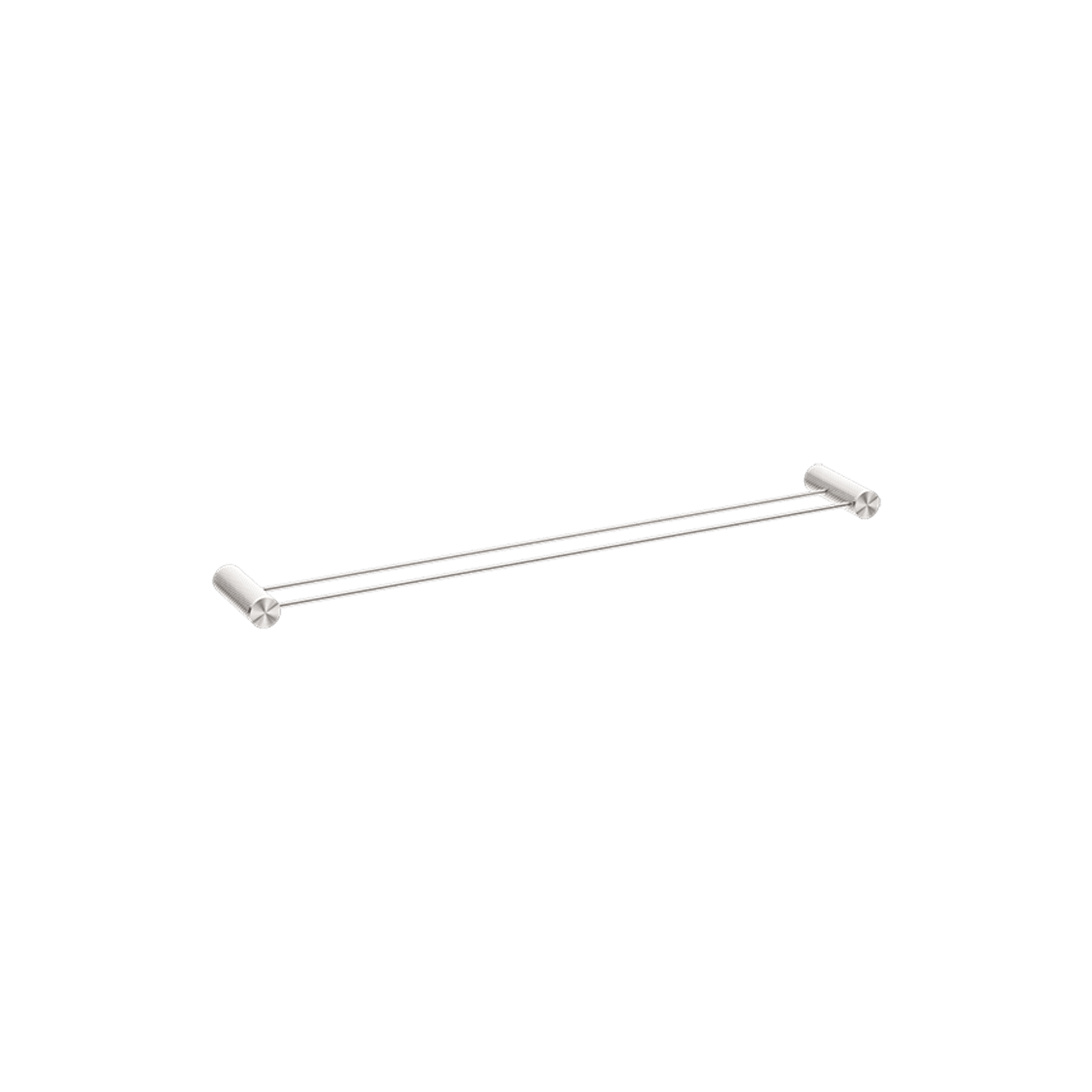 Opal Double Towel Rail 800mm Brushed Nickel gallery detail image