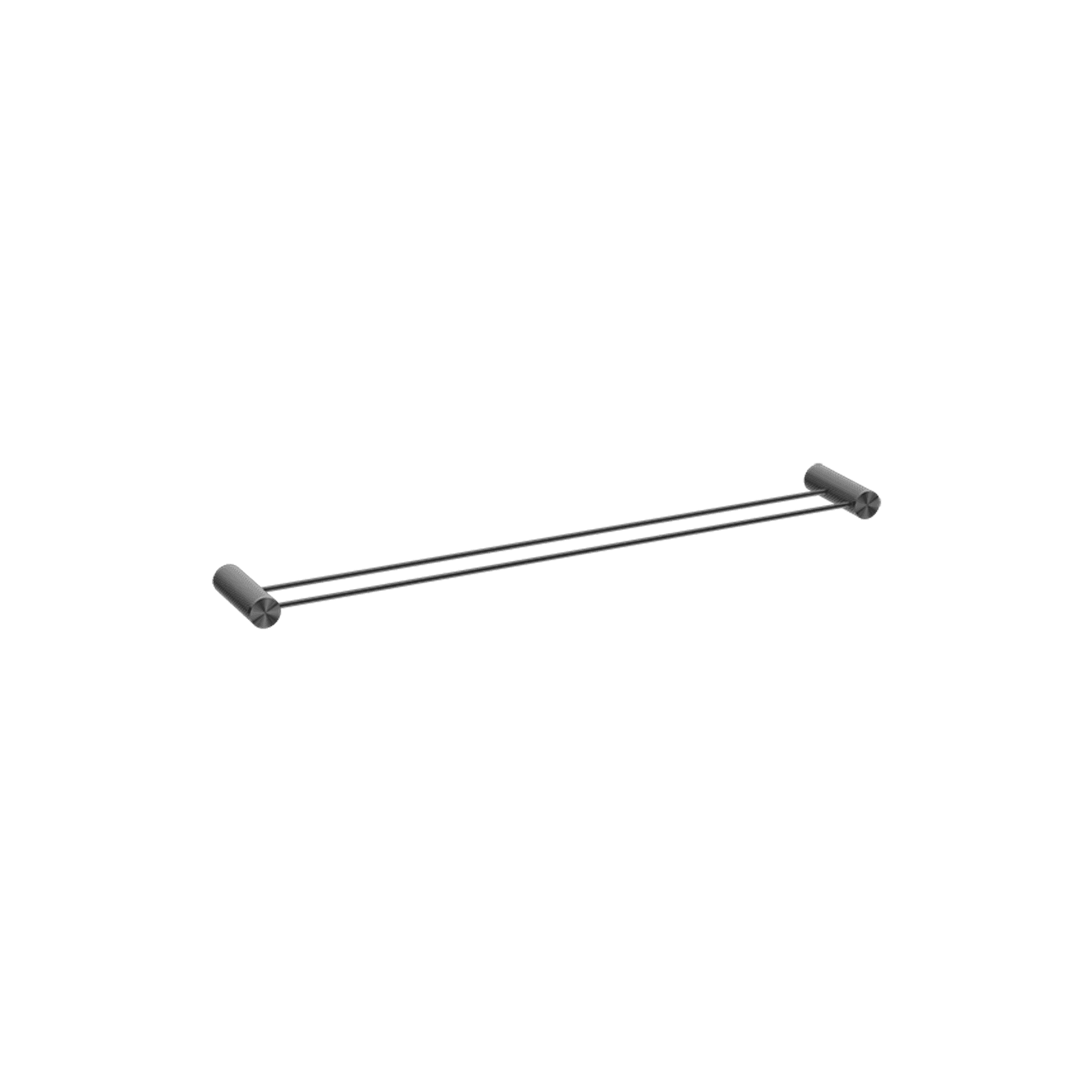 Opal Double Towel Rail 800mm Graphite gallery detail image