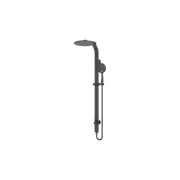 Astra Rain Round Twin Shower Single Hose Matte Black gallery detail image