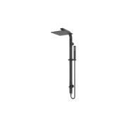 Astra Rain Square Twin Shower Single Hose Matte Black gallery detail image
