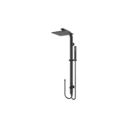 Astra Rain Square Twin Shower Double Hose Matte Black gallery detail image