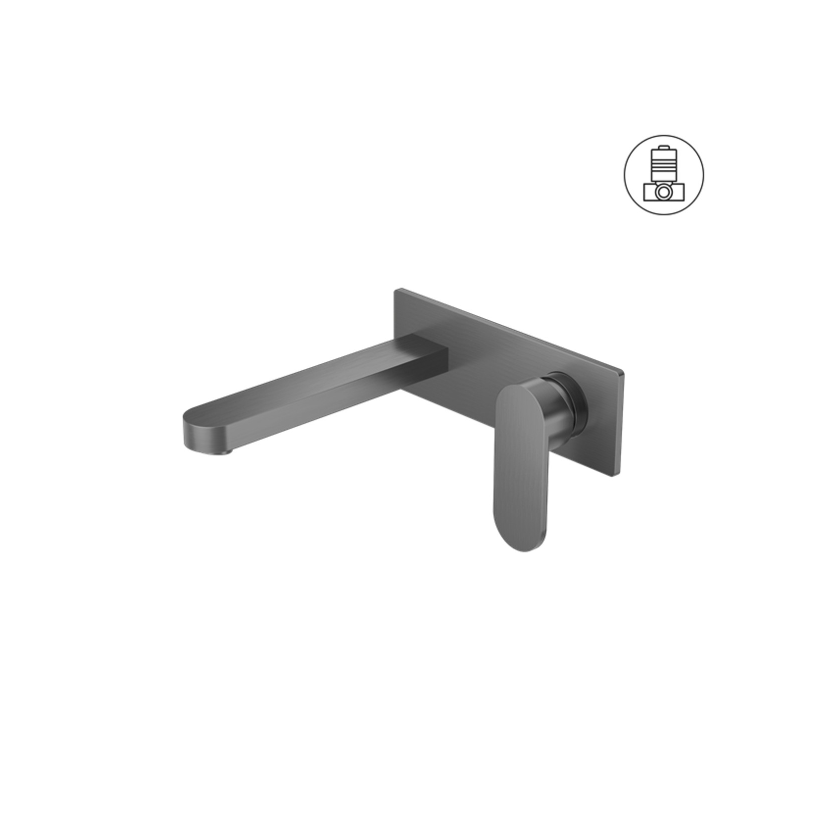 Ecco Wall Basin/Bath Mixer Gun Metal gallery detail image