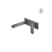 Ecco Wall Basin/Bath Mixer Gun Metal gallery detail image