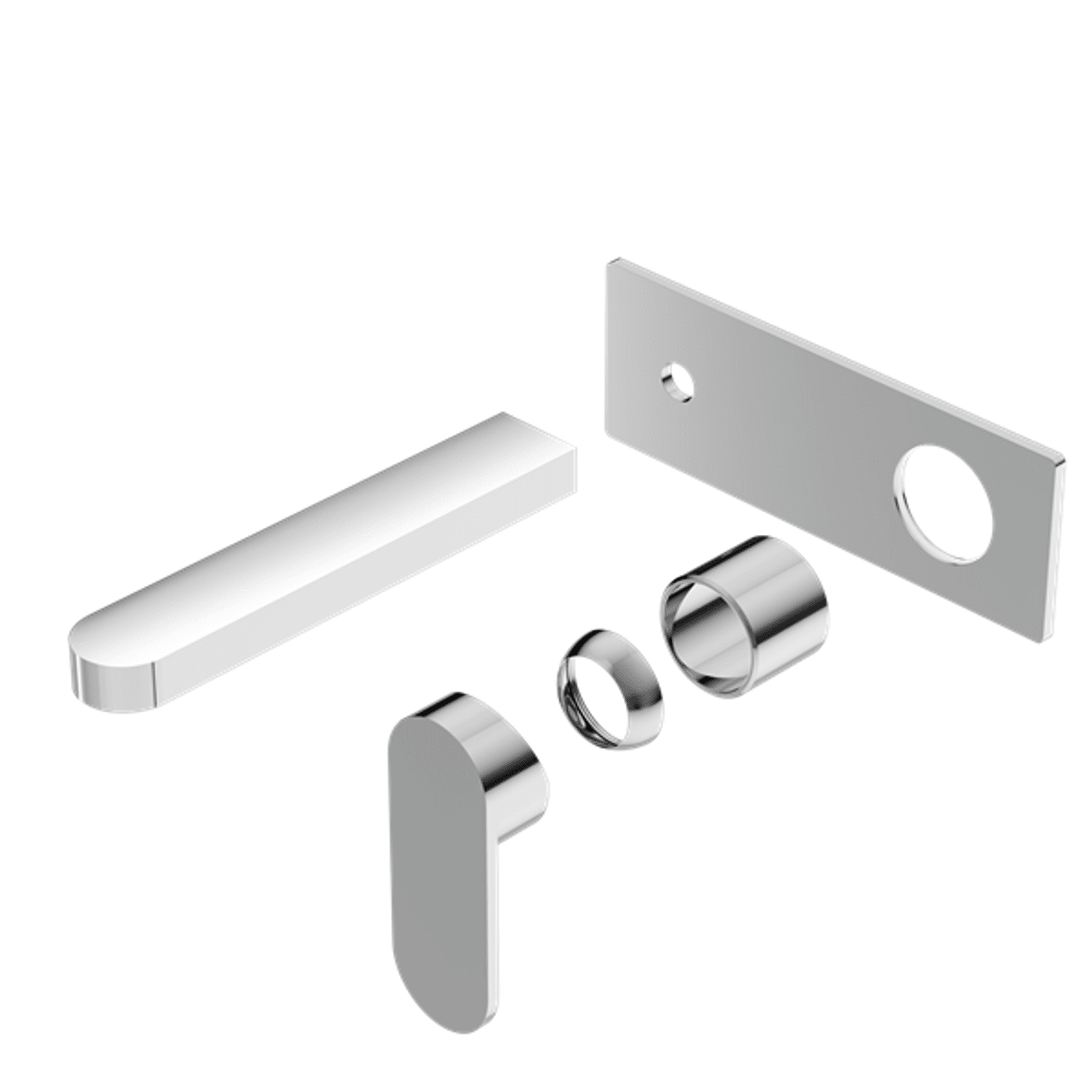 Ecco Wall Basin/Bath Mixer Trim Kits Only Chrome gallery detail image