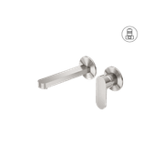 Ecco Wall Basin/Bath Mixer Separate Back Plate Brushed Nickel gallery detail image