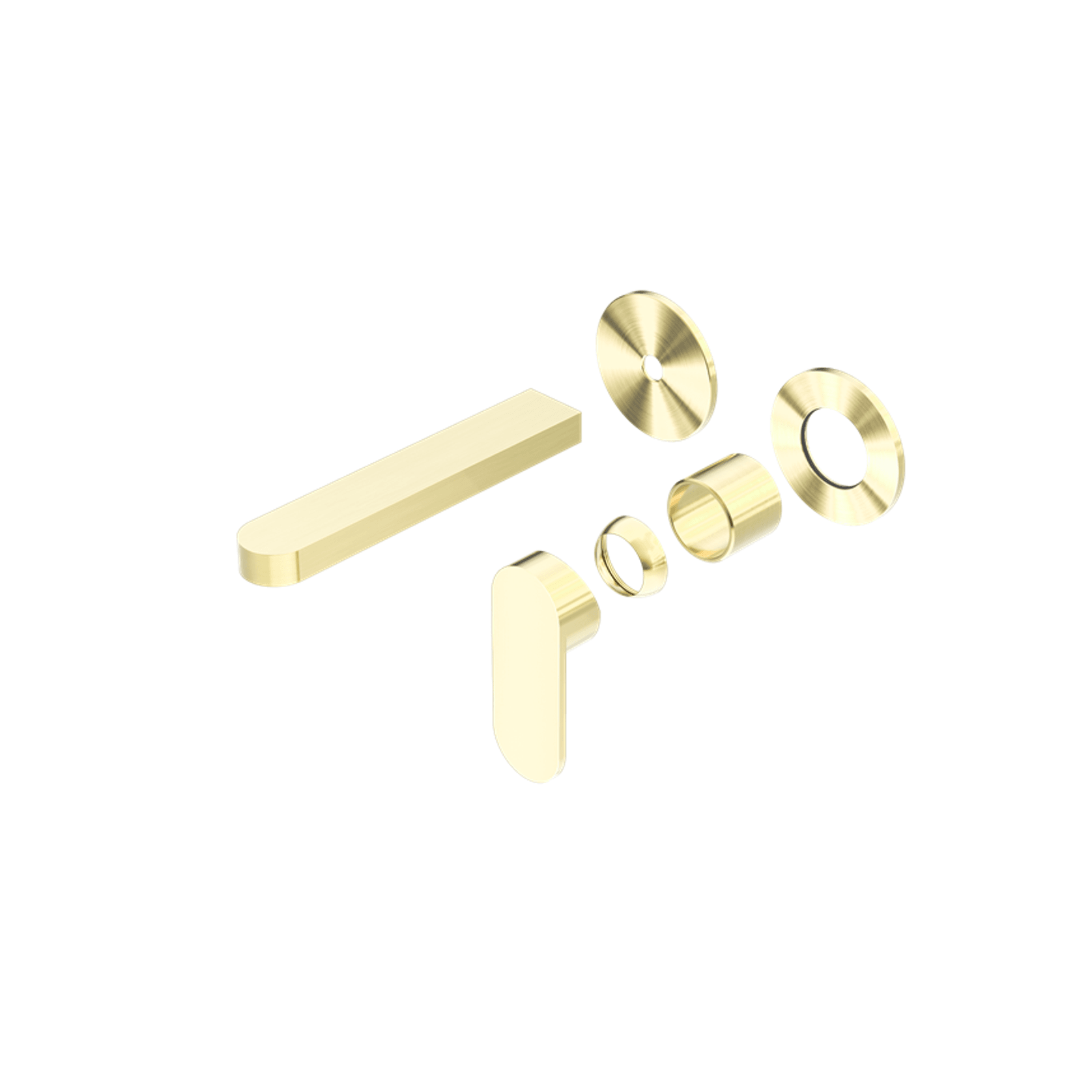 Ecco Wall Basin/Bath Mixer Separate Back Plate Trim Kits Only Brushed Gold gallery detail image
