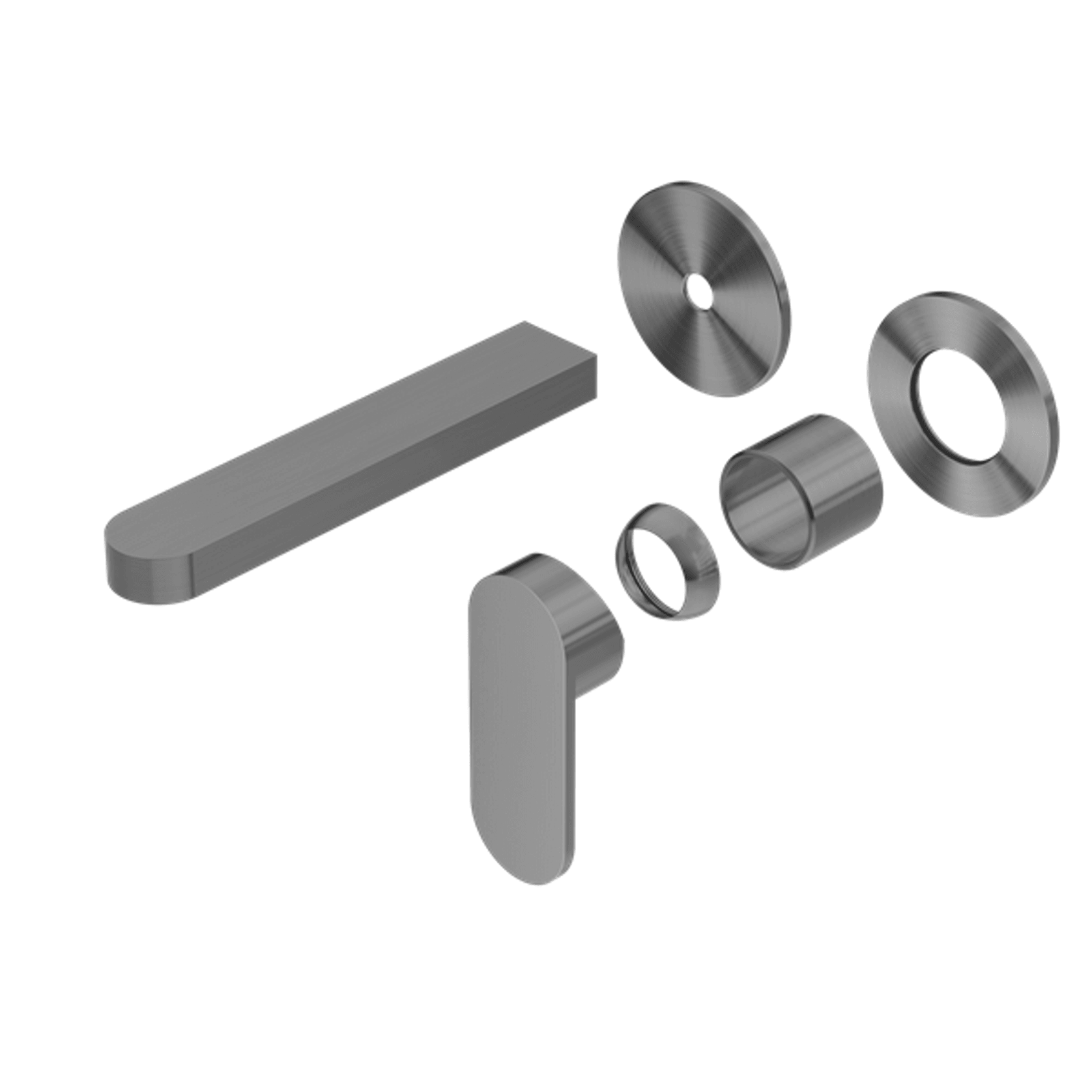 Ecco Wall Basin/Bath Mixer Separate Back Plate Trim Kits Only Gun Metal gallery detail image