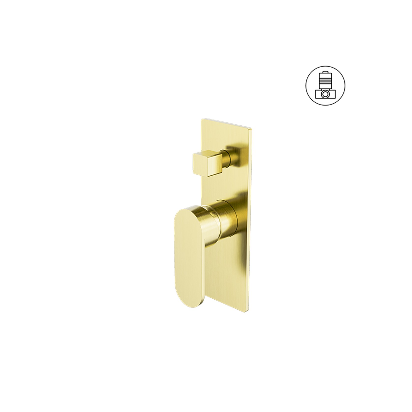 Ecco Shower Mixer With Divertor Brushed Gold gallery detail image