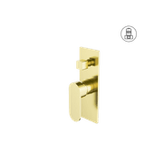 Ecco Shower Mixer With Divertor Brushed Gold gallery detail image