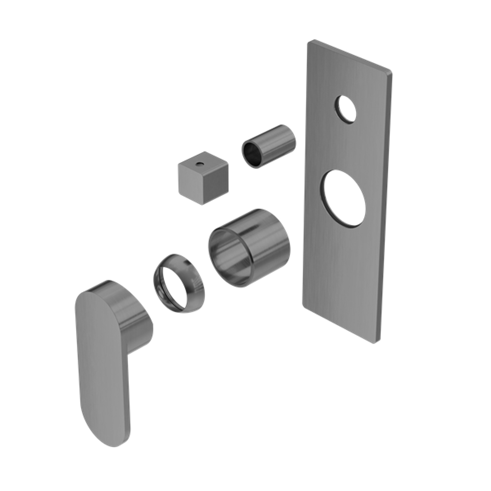 Ecco Shower Mixer With Divertor Trim Kits Only Gun Metal gallery detail image