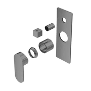 Ecco Shower Mixer With Divertor Trim Kits Only Gun Metal gallery detail image