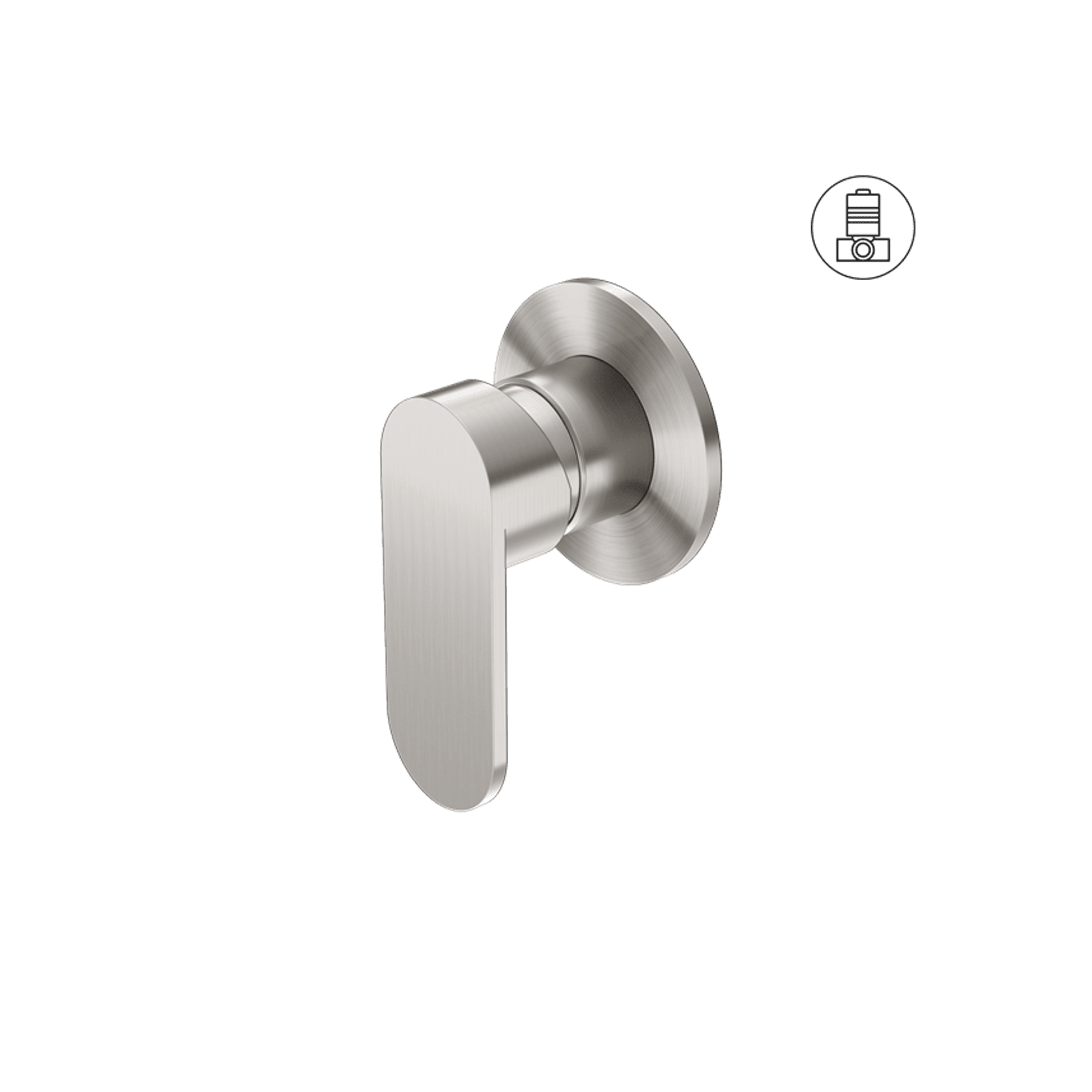 Ecco Shower Mixer 80mm Round Plate Brushed Nickel gallery detail image