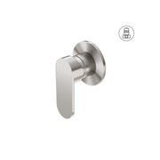 Ecco Shower Mixer 80mm Round Plate Brushed Nickel gallery detail image