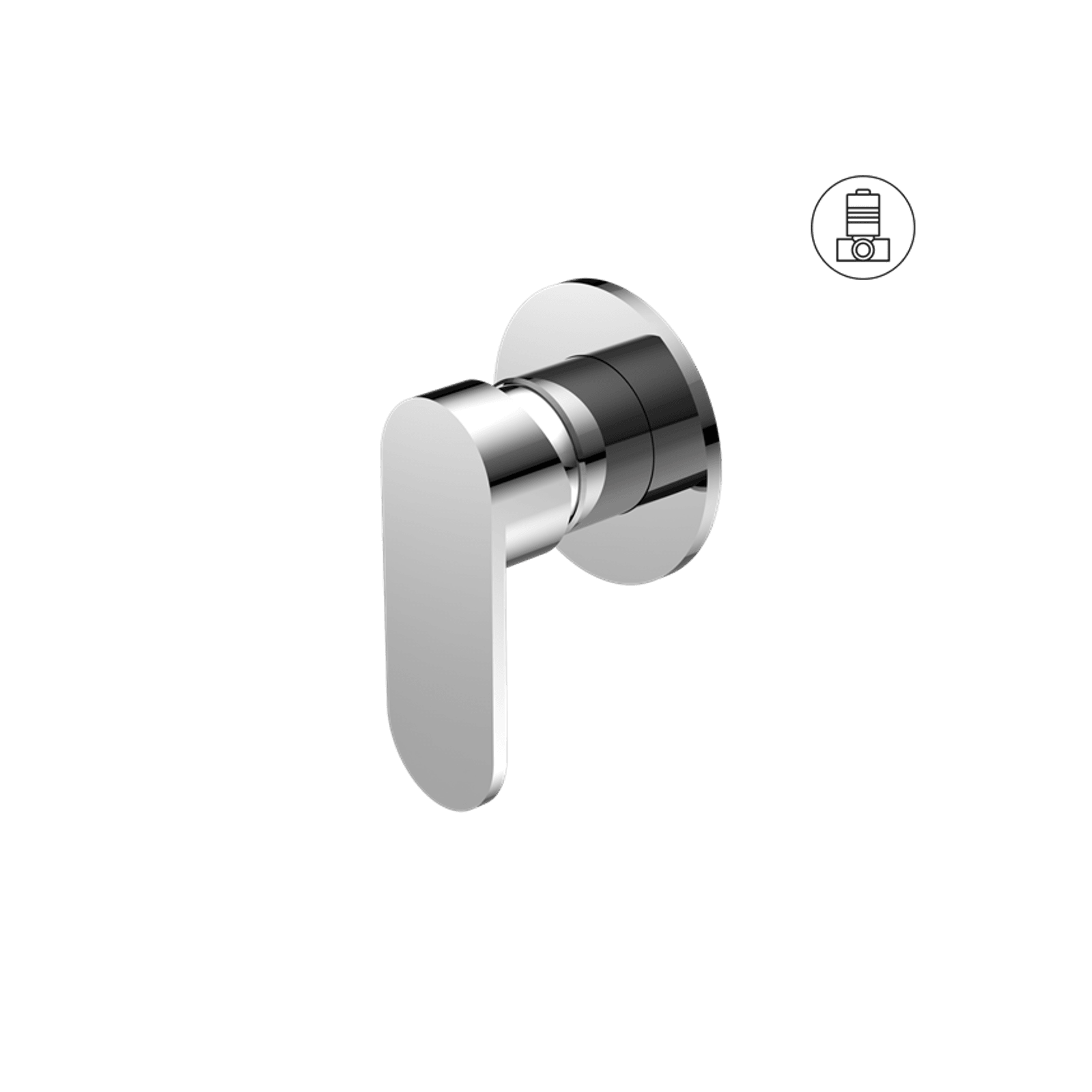 Ecco Shower Mixer 80mm Round Plate Chrome gallery detail image