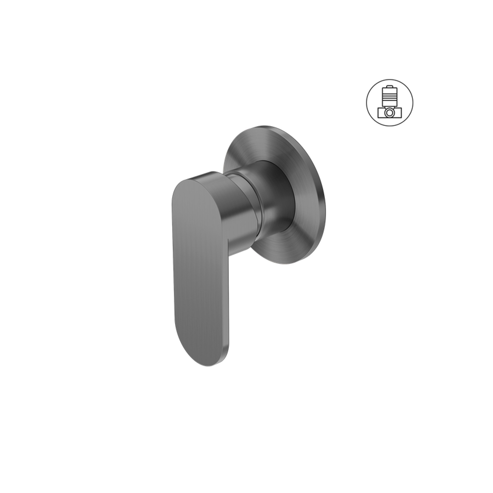 Ecco Shower Mixer 80mm Round Plate Gum Metal gallery detail image