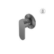 Ecco Shower Mixer 80mm Round Plate Gum Metal gallery detail image