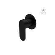 Ecco Shower Mixer 80mm Round Plate Matte Black gallery detail image
