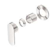 Ecco Shower Mixer 80mm Round Plate Trim Kits Only Brushed Nickel gallery detail image