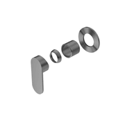 Ecco Shower Mixer 80mm Round Plate Trim Kits Only Gun Metal gallery detail image