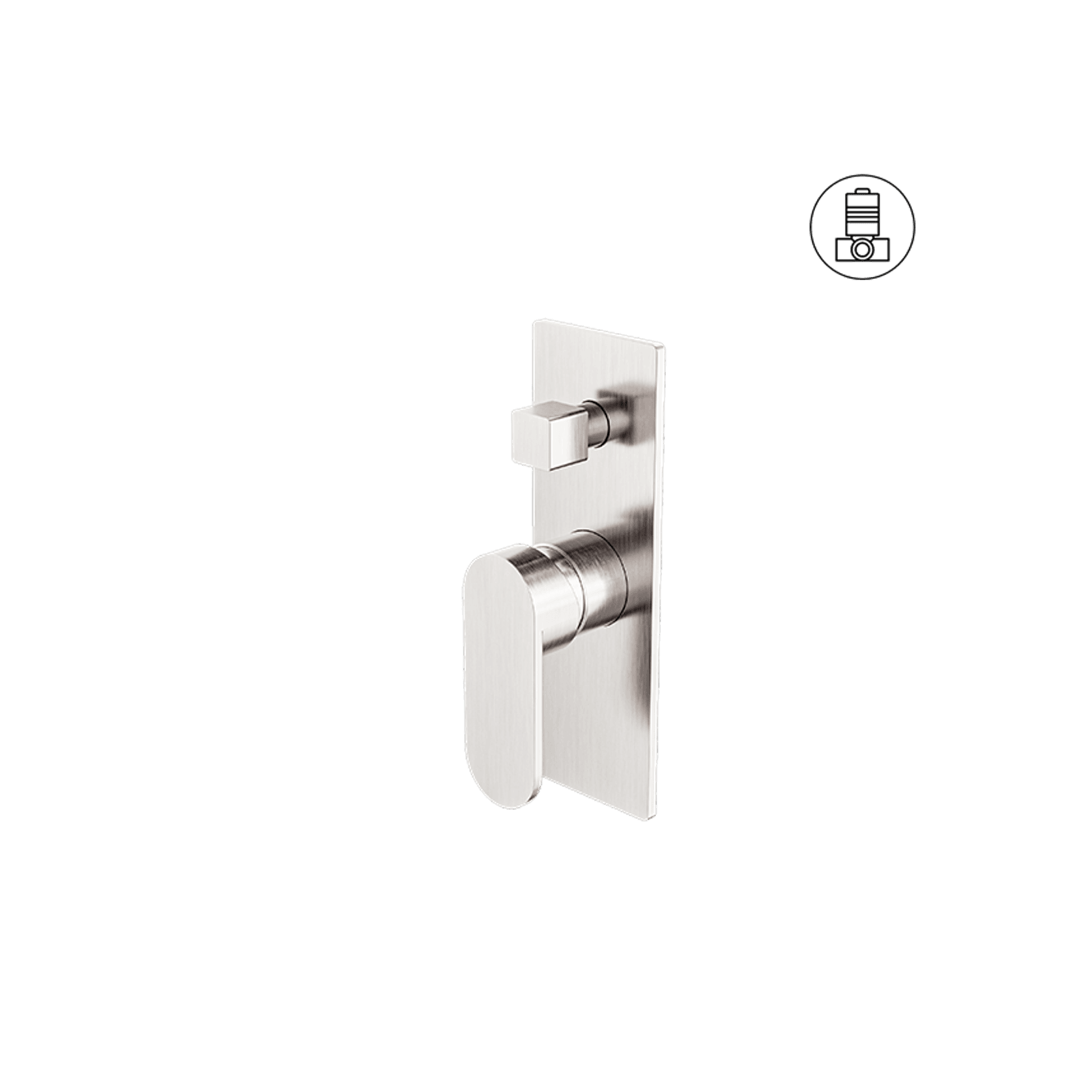 Ecco Shower Mixer With Divertor Brushed Nickel gallery detail image