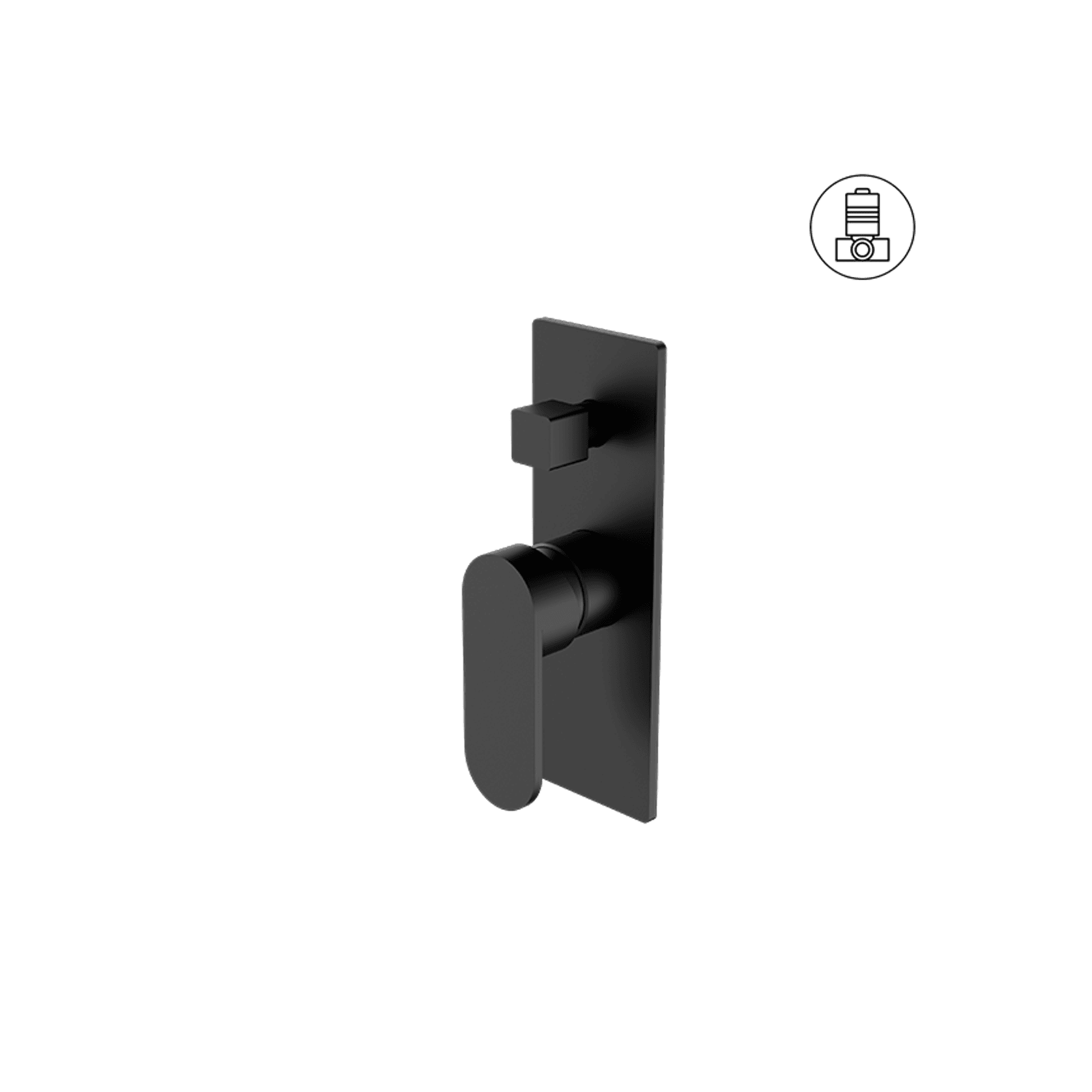 Ecco Shower Mixer With Divertor Matte Black gallery detail image