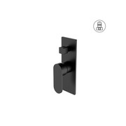 Ecco Shower Mixer With Divertor Matte Black gallery detail image