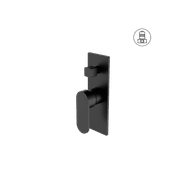 Ecco Shower Mixer With Divertor Matte Black gallery detail image