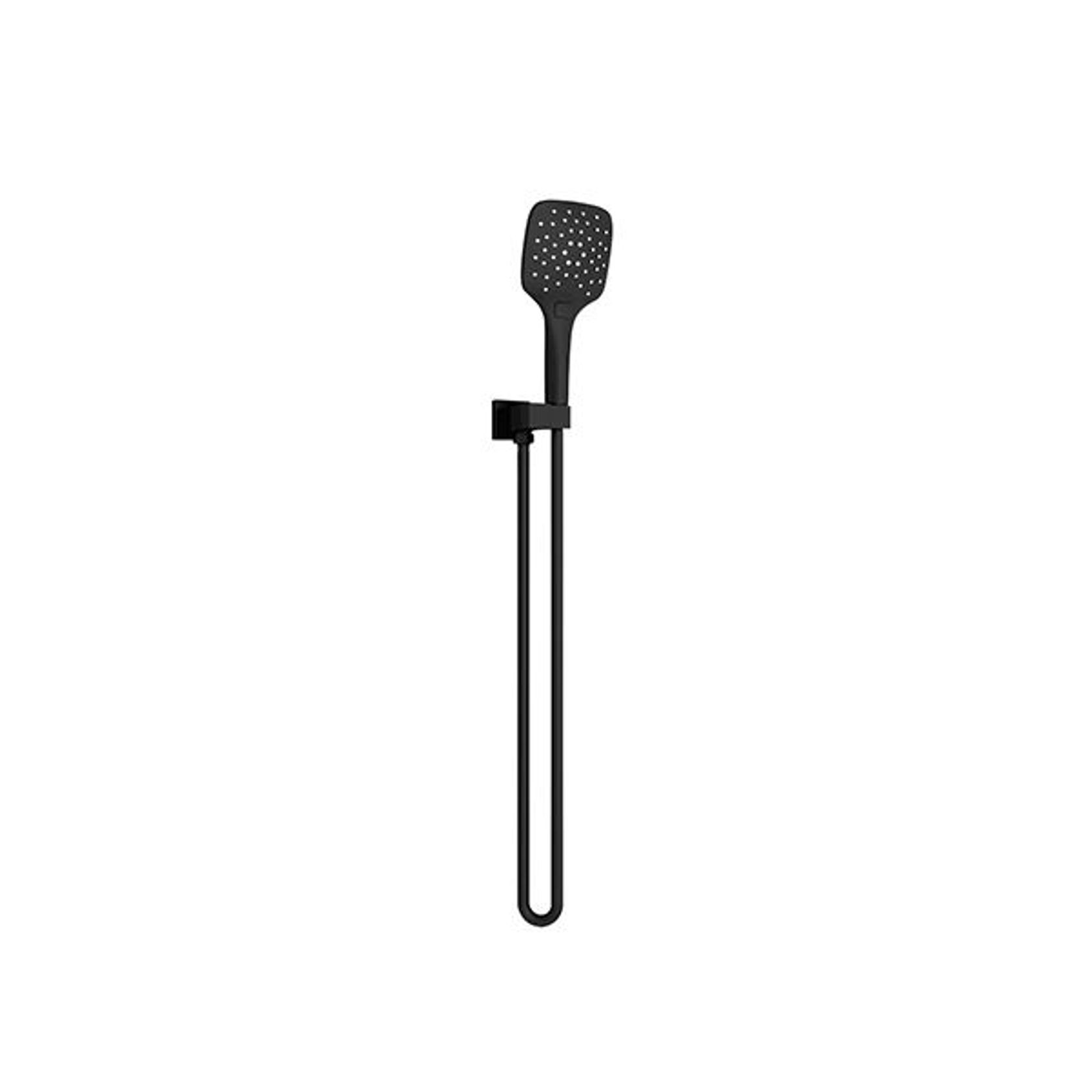 Rain Square 3 Function Shower On Bracket Matte Black gallery detail image