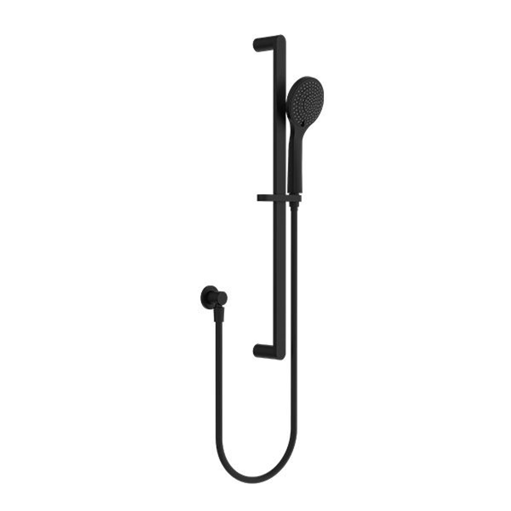 Ecco Shower Rail With Air Shower Matte Black gallery detail image