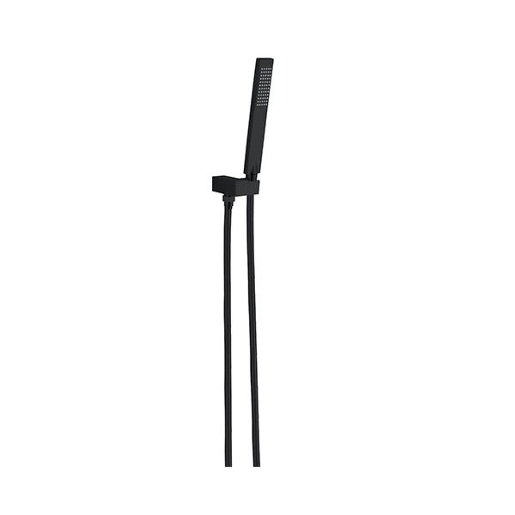 Square Shower On Bracket Matte Black gallery detail image