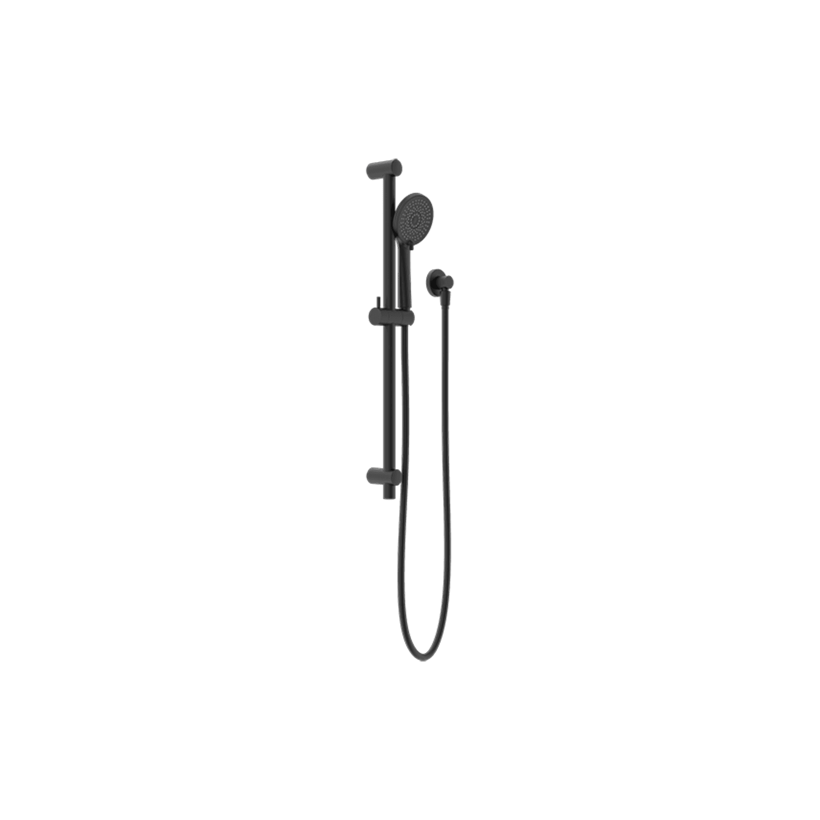 Round Metal Project Rail Shower Matte Black gallery detail image