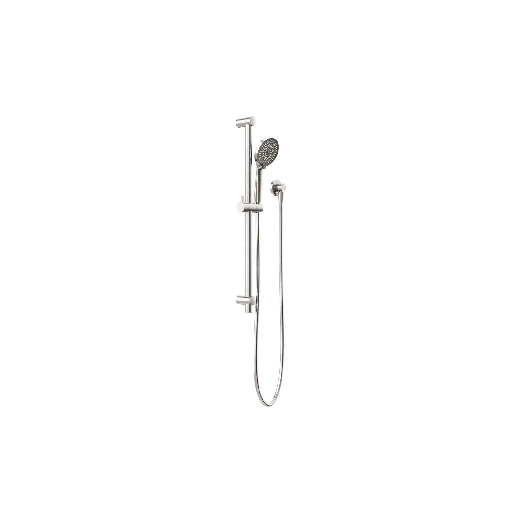 Round Metal Project Shower Rail 4 Star Rating Brushed Nickel gallery detail image