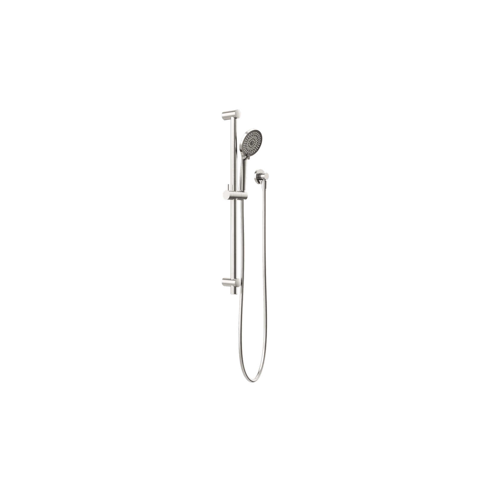 Round Metal Project Shower Rail 4 Star Rating Brushed Nickel gallery detail image