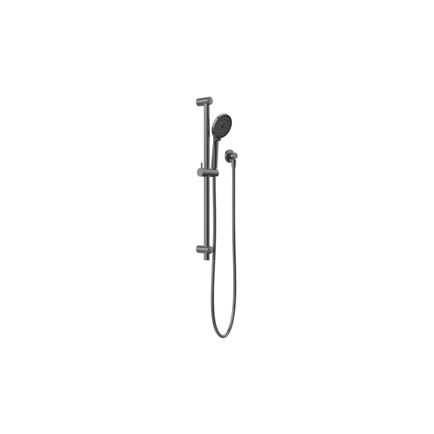 Round Metal Project Shower Rail 4 Star Rating Gun Metal gallery detail image