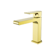 Bianca Basin Mixer Straight Spout | Brushed Gold gallery detail image