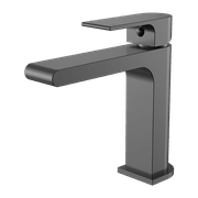 Bianca Basin Mixer Straight Spout | Gun Metal gallery detail image